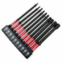 Ilgų šešiakampių magnetinių smūginių antgalių rinkinys 10 vnt. 1.5–8 mm 100 mm