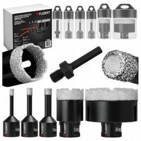 Akmeninės keramikos deimantinių grąžtų rinkinys M14 6–68 mm su adapteriu