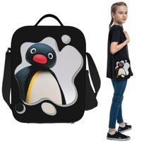Pingu Pinga Penguin Tv Insulated Lunch Bag for Women Office Cooler Thermal Food Box Tote Portable Lunch Boxes Container One Size white