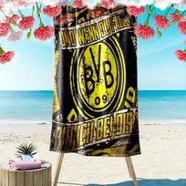 Borussia Dortmund logo Print Beach Towel, Large Soft Quick Dry Towel for Beach Camping Swimming 70cmx140cm(27x55inch)