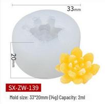 Sanxin Pritaikoma silikoninė forma sukulentų žvakėms, „pasidaryk pats“ aromaterapijai, lašinamiesiems klijams, muilui ir gipsui gaminti SX-ZW-139