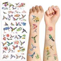 New Cartoon Watercolor Bird Tattoo Stickers Waterproof Party Party Gift Funny Face Stickers Watercolor Bird Series (10 sheets/pack)