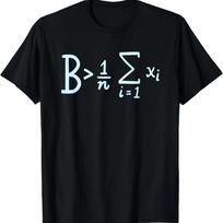 Būk geresnis nei vidurkis marškinėliai, juokingi matematikos marškinėliai T-shirt S