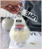 Cute Sleeping Doll Keychain, Pom-pom Decoration For Bags And Keychains, Plush Ornaments One Size