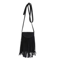 New autumn and winter niche mini simple mobile phone bag high-end fashion fringed bag retro suede messenger women's bag