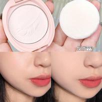 XIXI Feather-Light Matte Setting Powder with Flocked Puff - Crease-Free & Natural Finish gray