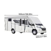 RV Cover Snow-Proof Waterproof Sunshade UV Resistant Vehicle Sunlight Cover For Camping Outdoor Beach Desert Tours Winter