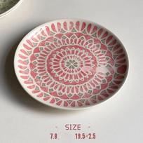 Ceramic Round Shape Floral Plates Dinner Sets Large Capacity Large Plate Dessert Salad Plate Beautiful Table Tableware Services