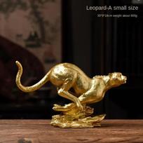 Resin Golden Leopard Statue, Office Sculpture Ornaments, Home Decoration, Birthday Gift