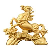 Dervos Arkliuko Statulėlė Auksinė Feng Shui Kinų Zodiako Arklys Skulptūra 2026 Arklių Metų Kolekcionuojama Figūrėlė Stalui Židiniui Namų Biuro Dekoras Horse