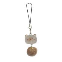 Keychain Pendant Resin Cat Plush Ball Decor Phone Pendant Keys Bags Cell Phones Key Holder Fashion Accessory
