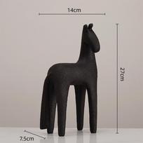 Resin Handicrafts Abstract Horse Sculpture Creative Fat Horse Statue Animal Decorative Figurines Home Decoration Accessories