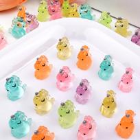 30 Pcs Mini Resin Unicorn, Tiny Animals Bulk Glow in The Dark Small Plastic Miniature Unicorn, Garden Landscape Aquarium DIY Decor
