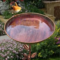 Retro Iron Bird Bath Birdbath Bowl & Water Feeder Decoration For Pond Birdwatching Balcony Farmhouse Backyard Garden CN