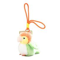 Cute Simulated Bird Plush Keychain, Small Parrot Stuffed Animal Pendant, Soft Sparrow Toy for Bag Backpack Purse, Cartoon Key Ring Charm Gift