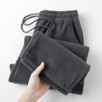 Women Fleece Harem Pants Women Unisex Loose Wide Leg Sweatpants High Waist Drawstring Comfortable Straight Baggy Sweatpants XS
