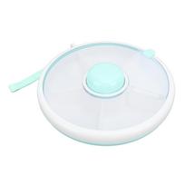 360° Rotating Snack Container Large Capacity Sealing Kids Fruit Storage Box Bundle with Lid for Home Mint Green
