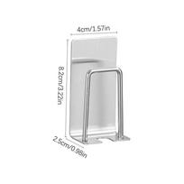 Stainless Steel Self-Adhesive Wall Mount Toothbrush Holder Toothpaste Organizer Mouthwash Cup Stand Bathroom Accessories black