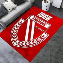 Energie Cottbus 1966 Crest Print Area Rug Red Vintage Texture Football Club Floor Carpet Sports Fan Living Room Bedroom Home Decor Mat 40x60cm( 15x23in )
