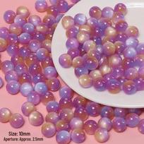 Rankų darbo „Pasidaryk pats“ apyrankė su svajingais daugiaspalviais katės akies dervos karoliukais Pack of 10 Beads