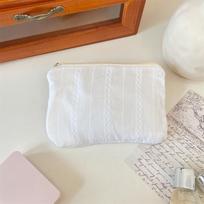 Cute Women Cosmetic Organizer Bag Sanitary Napkins Storage Bag New Stripe Mini Makeup Lipstick Storage Pouch