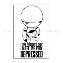 Good Grief DON'T PANIC Marvin Cute Hitchhikers Guide to the Galaxy and the life Droid project Metal Printing Tin Sign Poster 20x30cm
