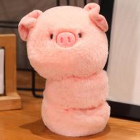 Lovely Animal Slap Snap Wrap Wristband Bracelet Bunny Pig Foxes Panda Raccoon Plush Hand Ring Wristband Kids Toys Creative Gift about 20CM