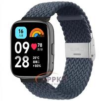 Elastic Braided Strap For Redmi Watch 5/3 Active Watchband Nylon Adjustable Quick Release Bracelet For Redmi Watch 3/5 Lite for Redmi 3 Active black