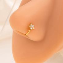 Personalized And Fashionable Diamond Studded Nose Nail With No Puncture Nose Ring One Size auksas