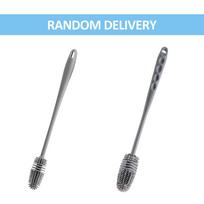 Milk bottle brush, cleaning brush made of   rubber with   handle and flexible head for baby bottles, bottles with narrow wide neck opening