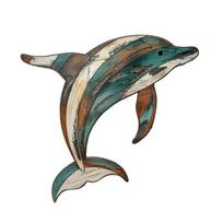 Wood Shark Wall Art Rustic Shark Wooden Wall Decor Ocean Fish Wall Hanging Sculpture for Bedroom Living Room Decor 30cm
