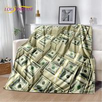 3D Dollar Euro Money Pattern Soft Plush Blanket,Flannel Blanket Throw Blanket for Living Room Bedroom Bed Sofa Picnic Cover Kids 75x90cm