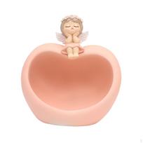 Resin Little Girl Statue Keys Bowl Decor