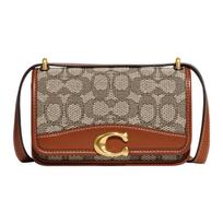 Coach Bandit 18 Buckle Closure Multi-Functional Bag Leather And Fabric Small Shoulder Crossbody Bag Women bags Gray Brown CD726-B4TA7 Gift Box Set (Basic Set+Yellow Box)