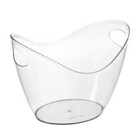 Ingot-Shaped Ice Bucket Large Capacity Double-Handle Portable Cooler for Beer Champagne Wine Heavy-Duty Party Ice Bucket for Camping Picnic Home Bar 4L