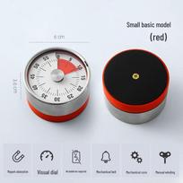 Dual-Color Magnetic Kitchen Timer with Manual Rotation black