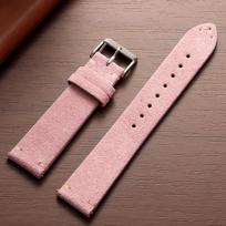 Quick Release Soft Suede Watch Strap 18/20/22mm for Huawei Watch Gt3/Gt4 Bracelet for Seiko 14/16mm Women Men Calfskin Wristband 14mm rožinė