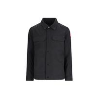 Canada Goose Burnaby Single-Breasted Badge Flap Pocket Lightweight Jacket Men jackets Black 2447M61 M