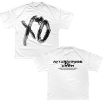 The Weeknd After Hours Til Dawn AHTD Turas 2026 Marškinėliai Unisex ir Unisex Medvilniniai Y2K Drabužiai Mada Apvalus Kaklas Trumpomis Rankovėmis Marškinėliai S white