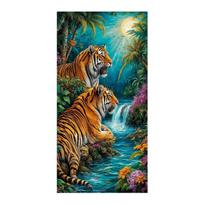 Forest Tiger Large Size Diamond Painting New Collection Wild Animals Diy Full Drill Rhinestone Embroidery Mosaic Cross Stitch Kits Square drill 30x60cm