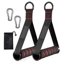 D-Ring Handle with Hook Metal Pull Rope Handle Back Training D-Ring Metal Gym Handles Grip  Unisex