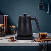Elektrinis virdulys Nerūdijančio plieno Arbatos virimui Vandens virimui Pour over kavai Juodo medžio rašto Black gray