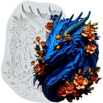 Dragon Silicone Molds Dragon Fondant Mold Cake Decorating Tools Cupcake Topper Chocolate Candy Craft Gum Paste Polymer Clay pilka spalva