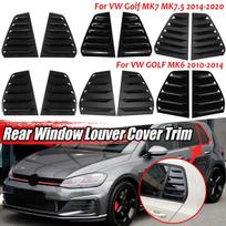 2 vnt. automobilio galinio lango dangtelio apdaila, skirta VW GOLF MK 6 MK 7 GOLF 7.5 GOLF MK7/7.5 GTI GTD R lango žaliuzių šoninė ventiliacijos anga Carbon Front-7