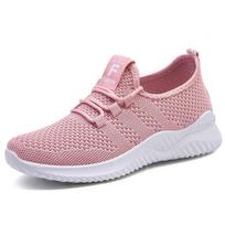 Women's Knit Slip-on Sneakers Breathable Lightweight Casual Walking Shoes 35