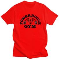 Custom Cool Powerhouse Gym T Shirt Men Short Sleeve 100 Cotton Tshirt Casual Fitness Building Muscle Tee Tops Fashion Tshirt S