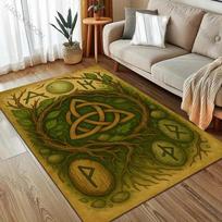 Mystical Celtic Runes Carpet Indoor Rugs for Living Room Bedroom Sofa Dining Area Soft Home Decor Gift Idea 40x60cm (16x24in)