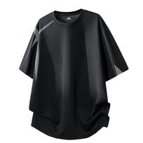 Quick Drying Sports T-shirt Men's Ice Silk Fitness Loose Summer Thin Short Sleeved Running Top 5XL