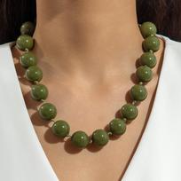 Single Strand Necklace with Large Round Beads Lightweight Statement Jewelry for Everyday Wear and Special Occasions One Size