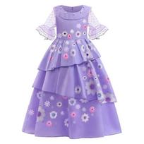 Girls Ruffle Tutu Dress Ball Gown Isabela Princess Cosplay Costume